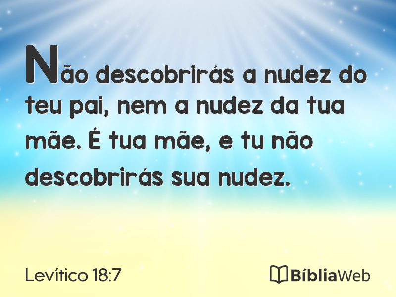Levítico 18:7 em imagem para compartilhar