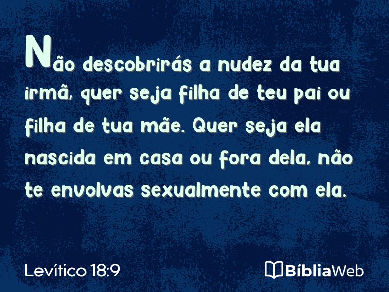 Levítico 18:9 em imagem para compartilhar