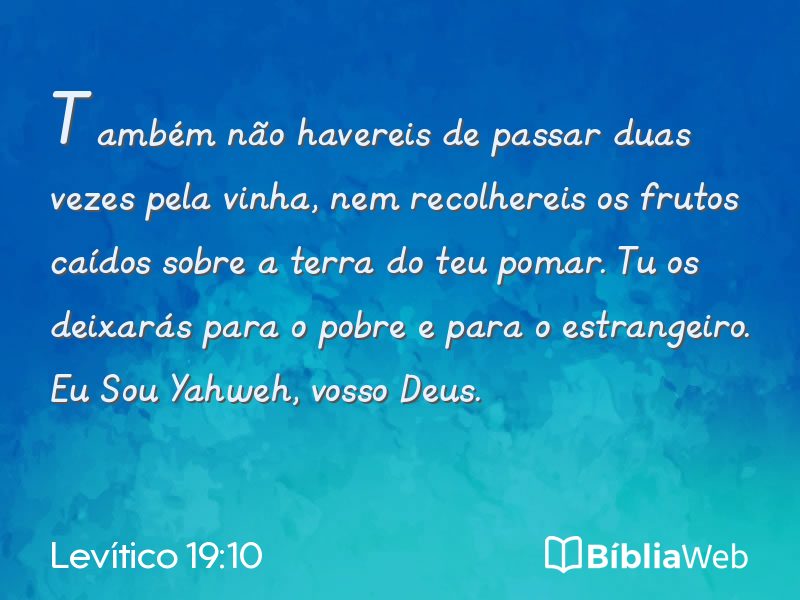 Levítico 19:10 em imagem para compartilhar