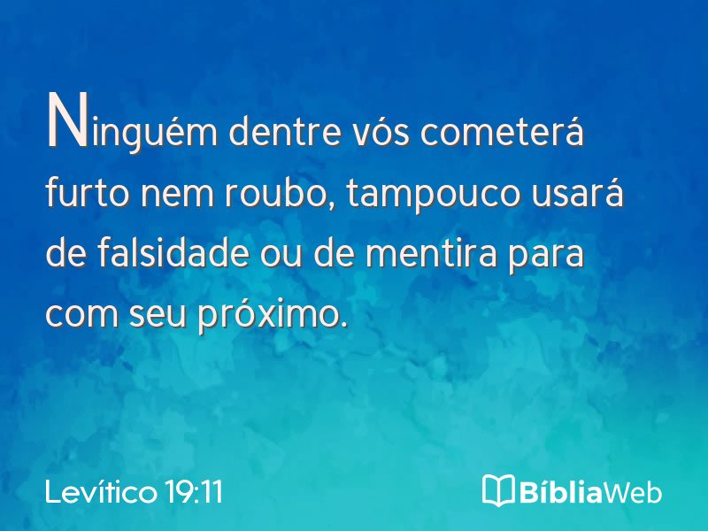 Levítico 19:11 em imagem para compartilhar