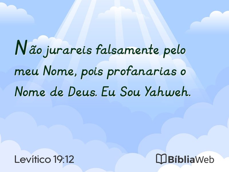 Levítico 19:12 em imagem para compartilhar
