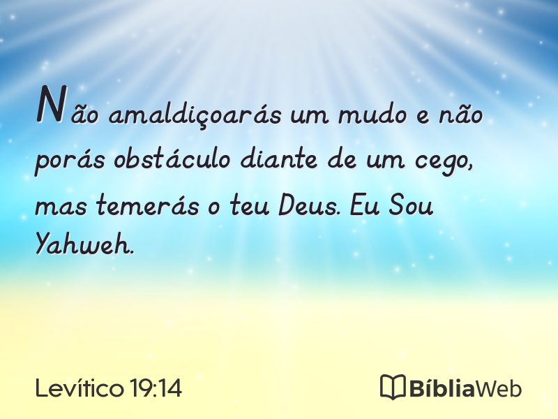 Levítico 19:14 em imagem para compartilhar