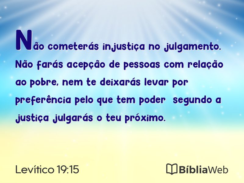 Levítico 19:15 em imagem para compartilhar