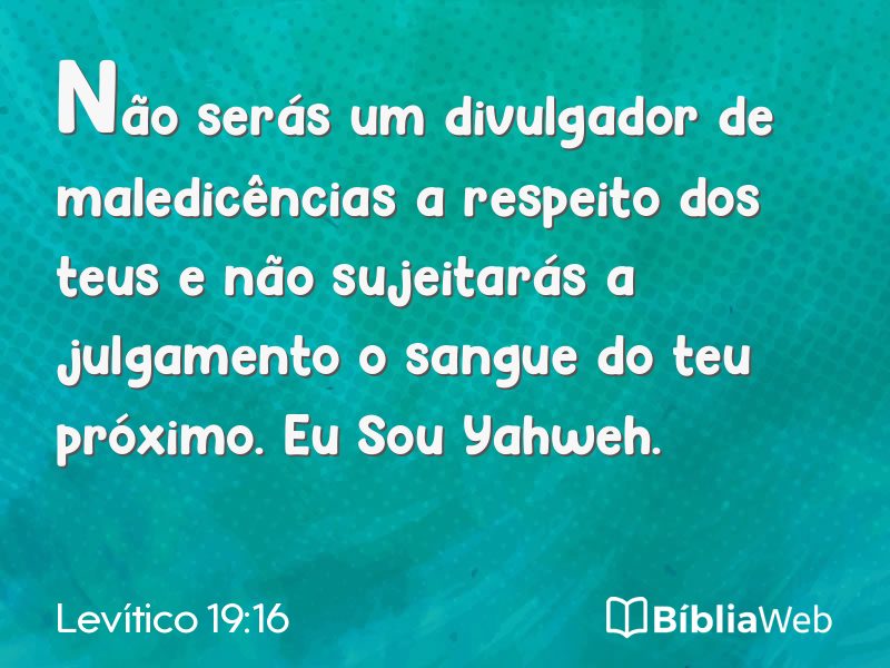 Levítico 19:16 em imagem para compartilhar