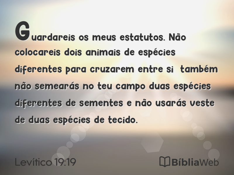 Levítico 19:19 em imagem para compartilhar