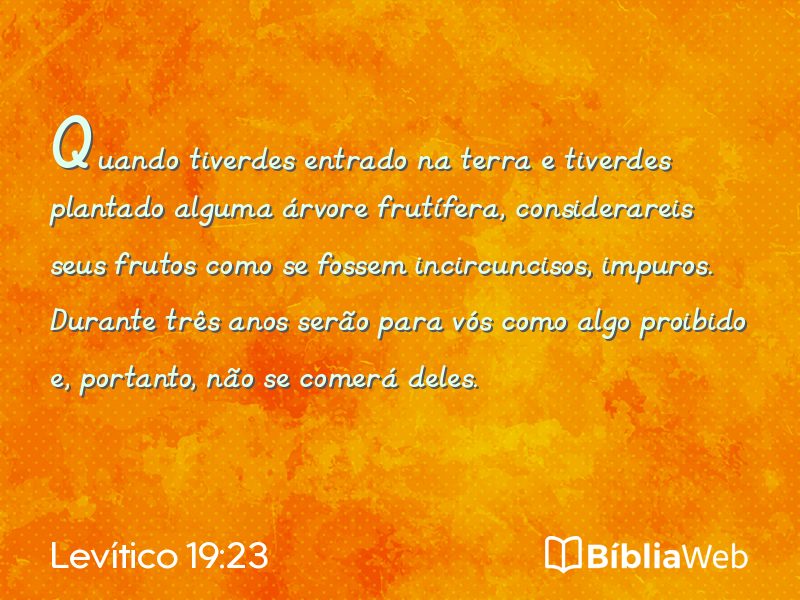 Levítico 19:23 em imagem para compartilhar