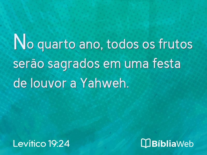 Levítico 19:24 em imagem para compartilhar