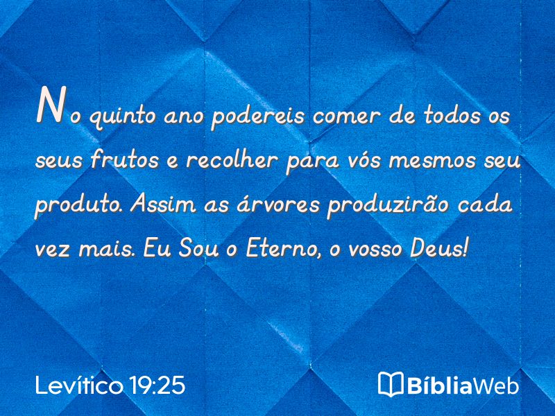 Levítico 19:25 em imagem para compartilhar
