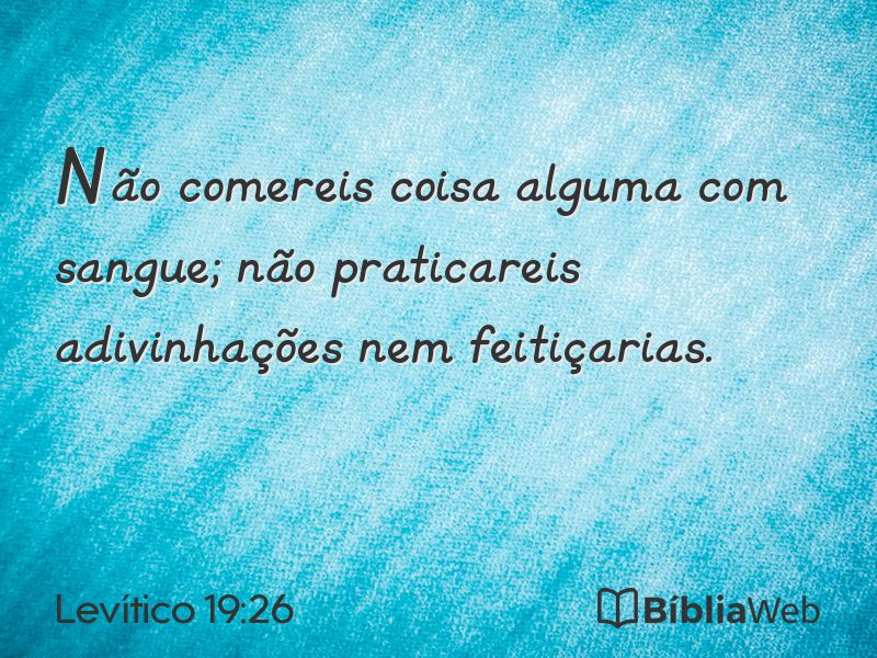 Levítico 19:26 em imagem para compartilhar