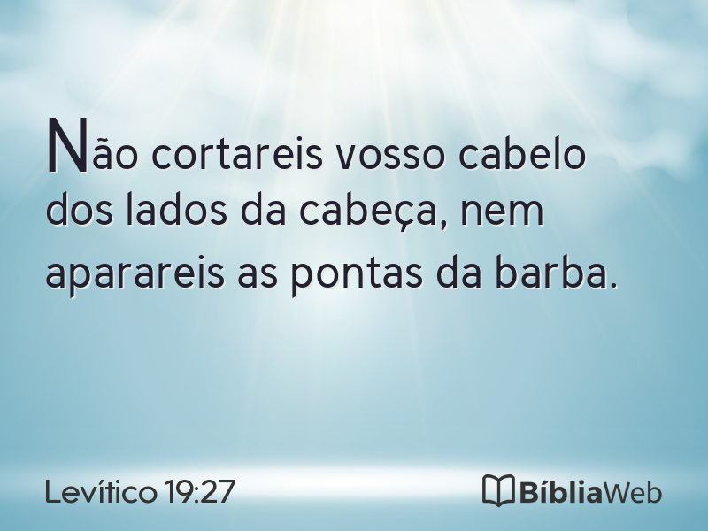 Levítico 19:27 em imagem para compartilhar
