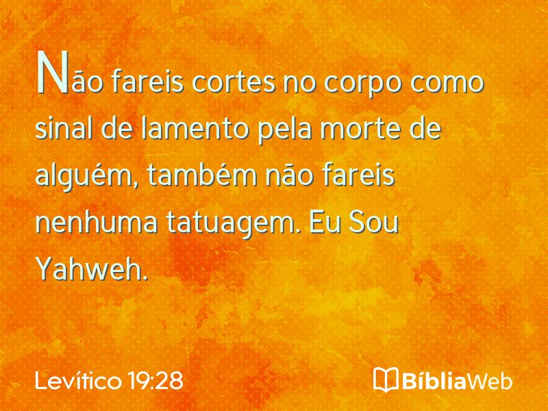Levítico 19:28 em imagem para compartilhar