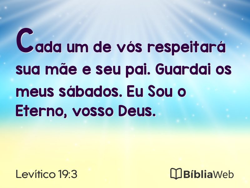 Levítico 19:3 em imagem para compartilhar