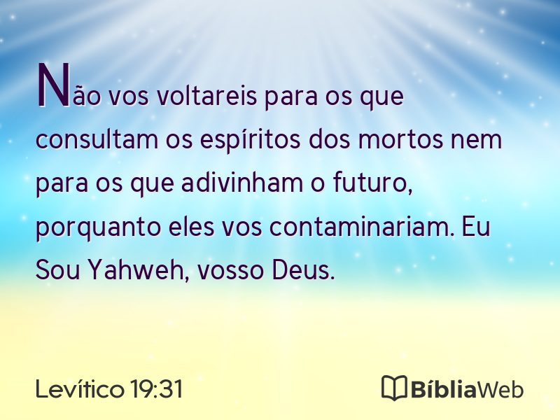 Levítico 19:31 em imagem para compartilhar