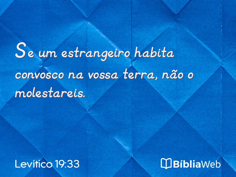 Levítico 19:33 em imagem para compartilhar