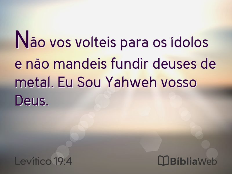 Levítico 19:4 em imagem para compartilhar