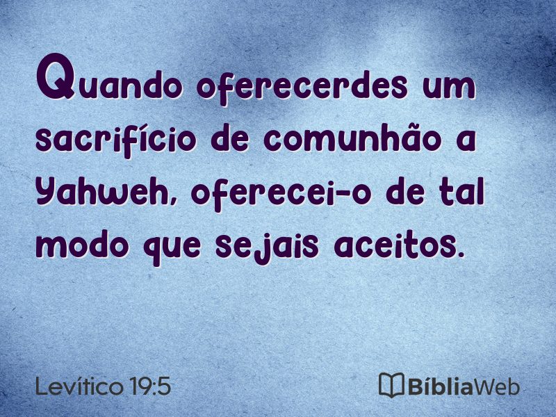Levítico 19:5 em imagem para compartilhar