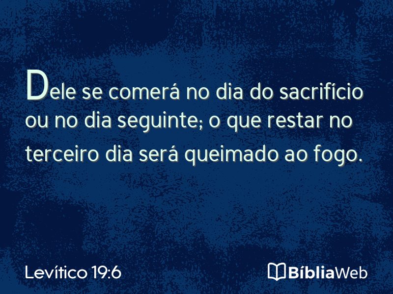 Levítico 19:6 em imagem para compartilhar