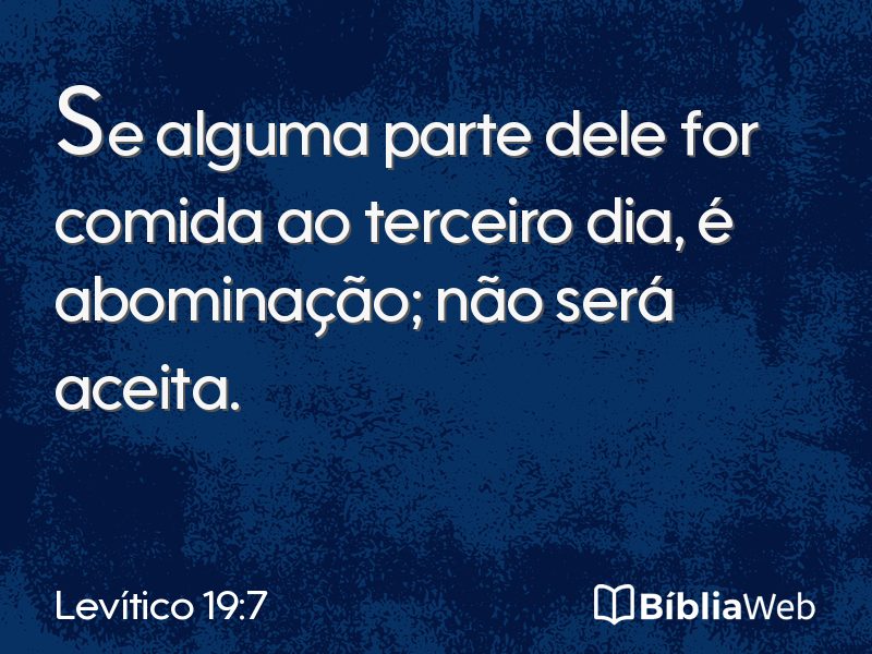 Levítico 19:7 em imagem para compartilhar