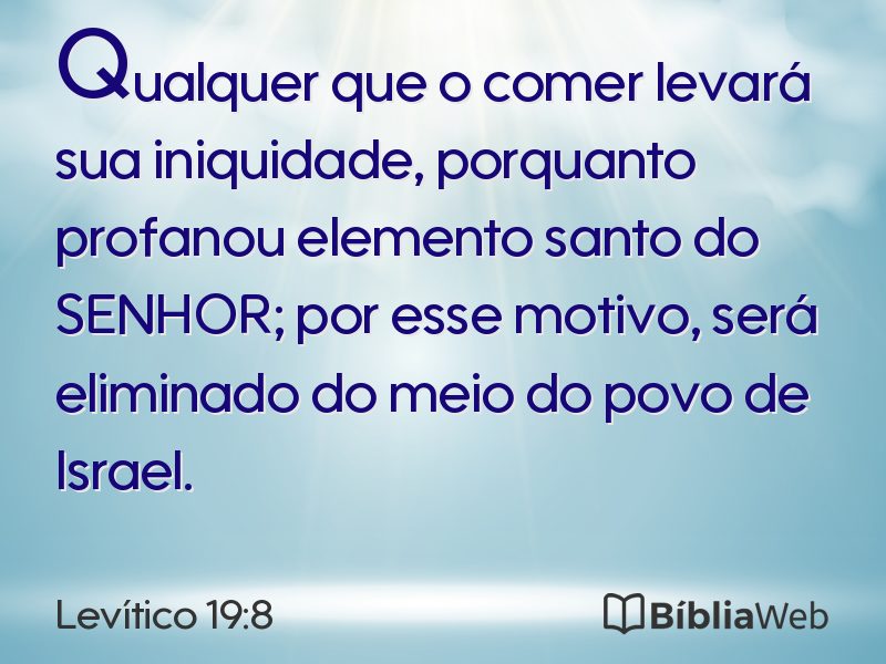 Levítico 19:8 em imagem para compartilhar