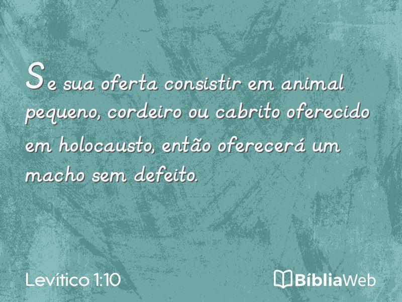 Levítico 1:10 em imagem para compartilhar