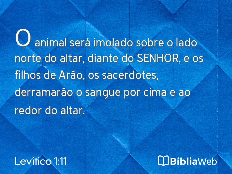 Levítico 1:11 em imagem para compartilhar