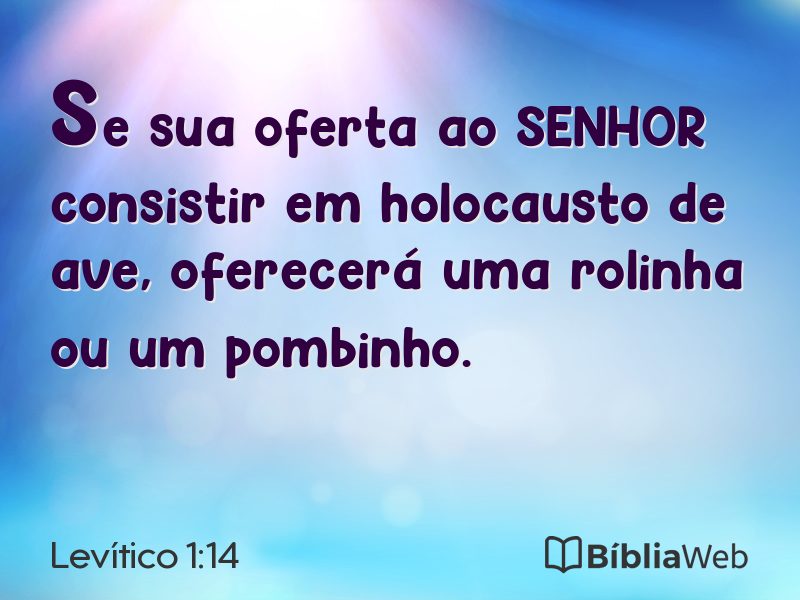 Levítico 1:14 em imagem para compartilhar