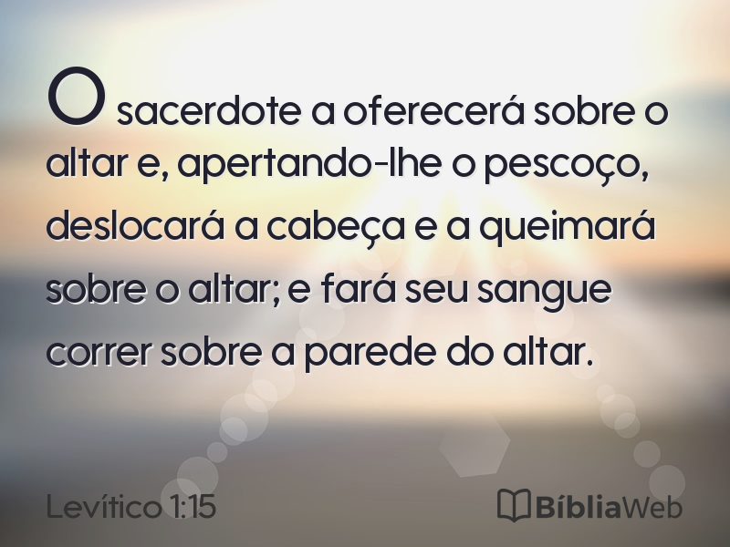 Levítico 1:15 em imagem para compartilhar