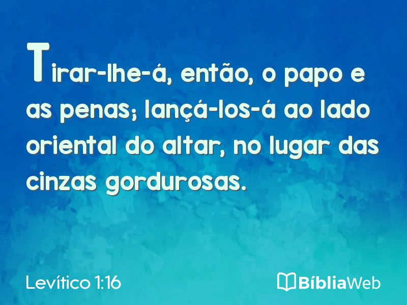 Levítico 1:16 em imagem para compartilhar
