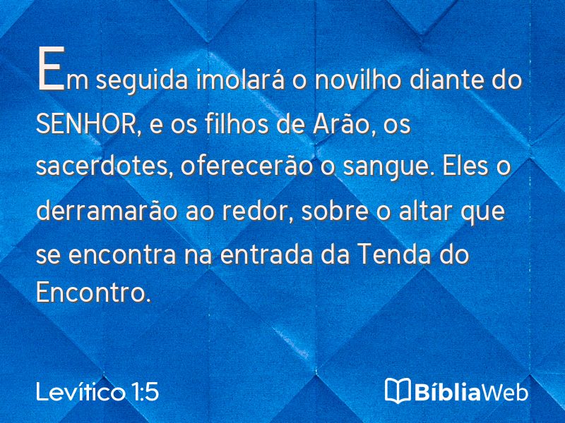 Levítico 1:5 em imagem para compartilhar
