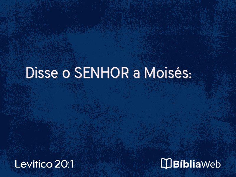 Levítico 20:1 em imagem para compartilhar