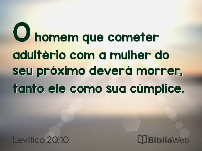 Levítico 20:10 em imagem para compartilhar