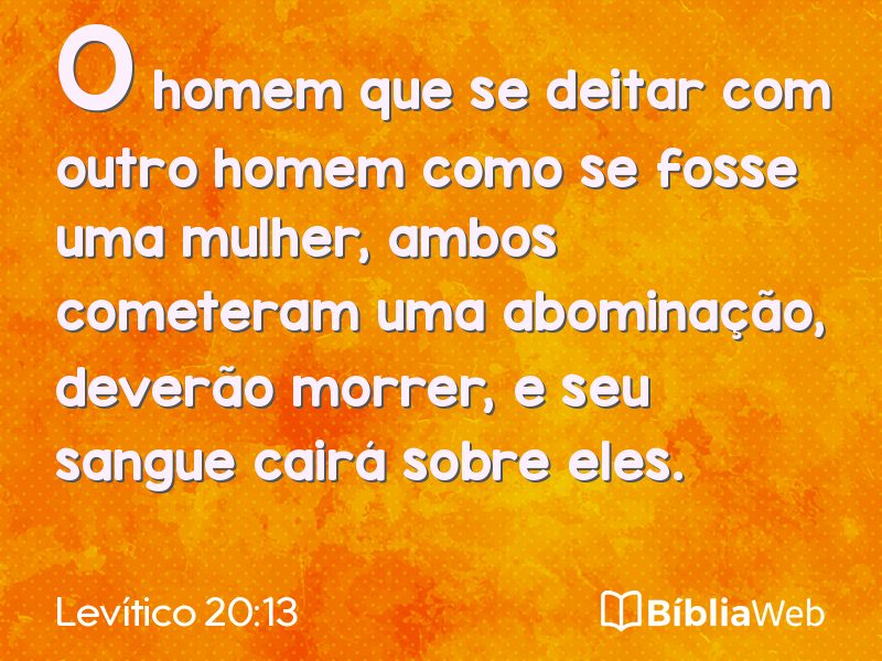 Levítico 20:13 em imagem para compartilhar