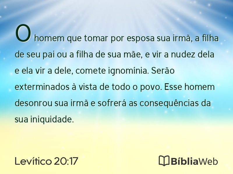 Levítico 20:17 em imagem para compartilhar