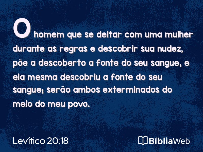 Levítico 20:18 em imagem para compartilhar
