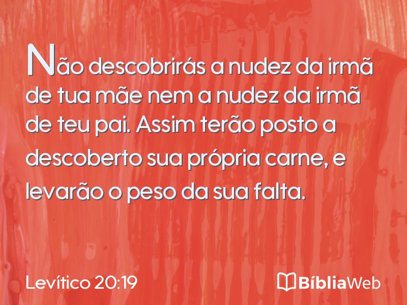 Levítico 20:19 em imagem para compartilhar