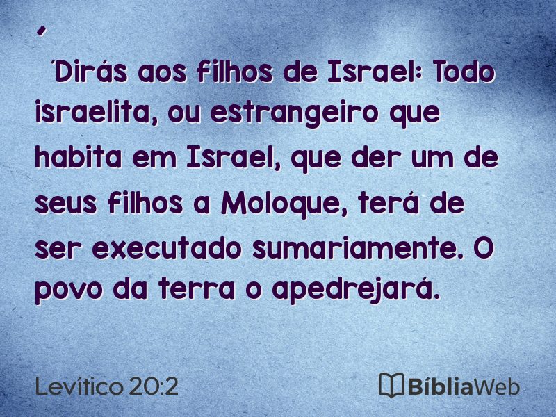 Levítico 20:2 em imagem para compartilhar