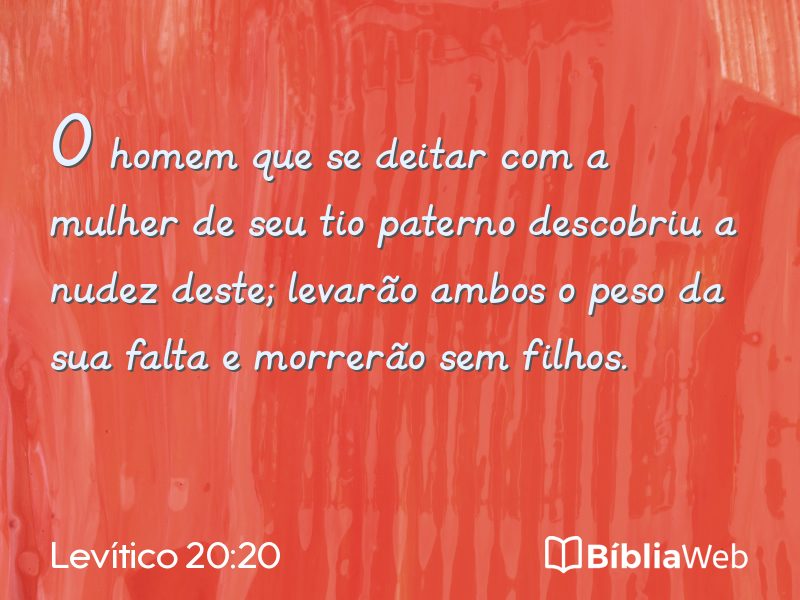Levítico 20:20 em imagem para compartilhar