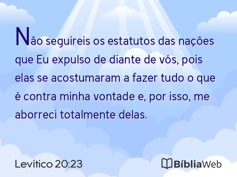 Levítico 20:23 em imagem para compartilhar
