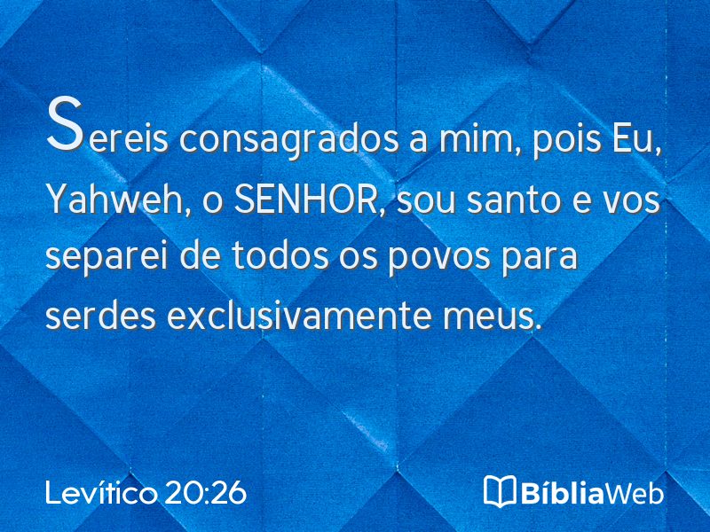 Levítico 20:26 em imagem para compartilhar