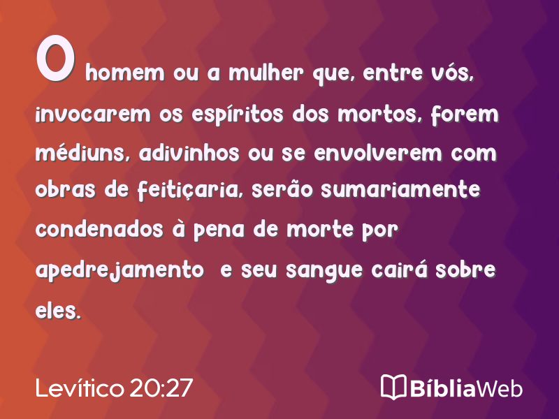Levítico 20:27 em imagem para compartilhar