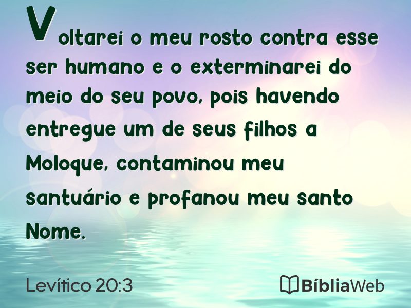 Levítico 20:3 em imagem para compartilhar