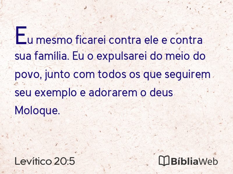 Levítico 20:5 em imagem para compartilhar