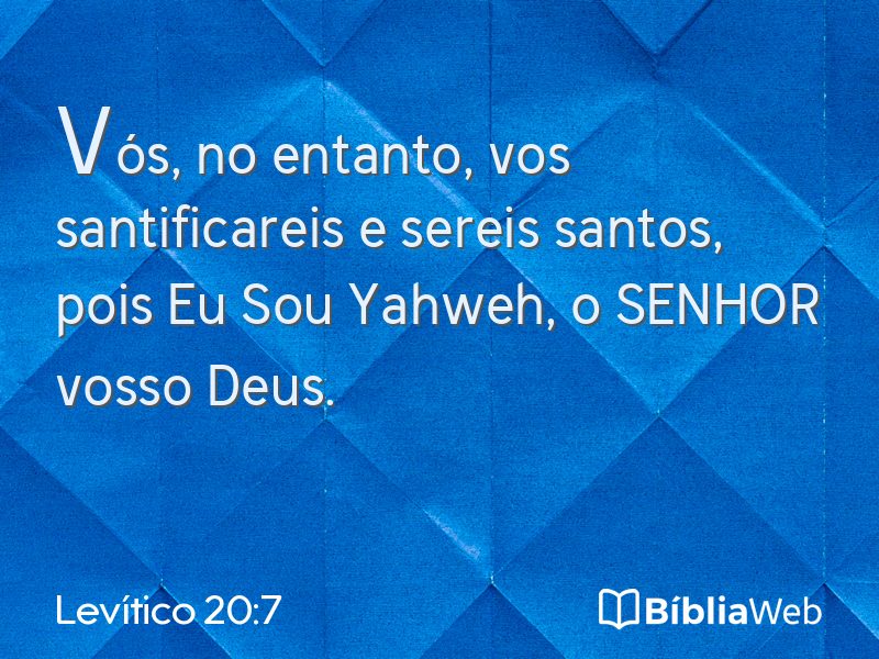 Levítico 20:7 em imagem para compartilhar