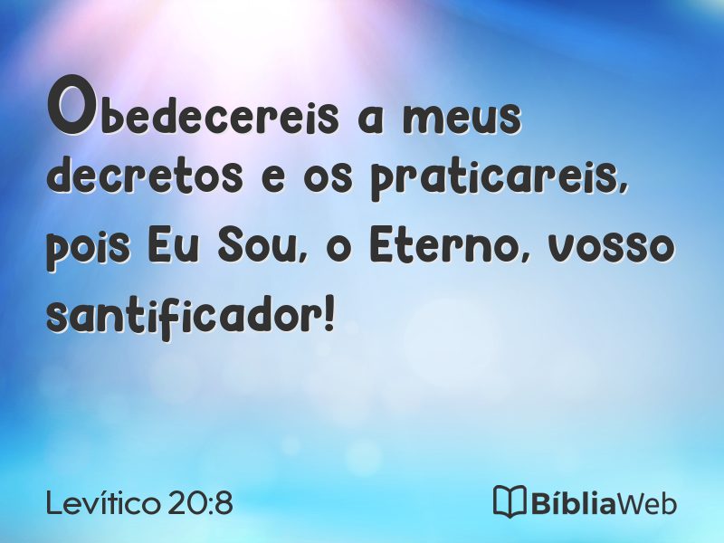 Levítico 20:8 em imagem para compartilhar