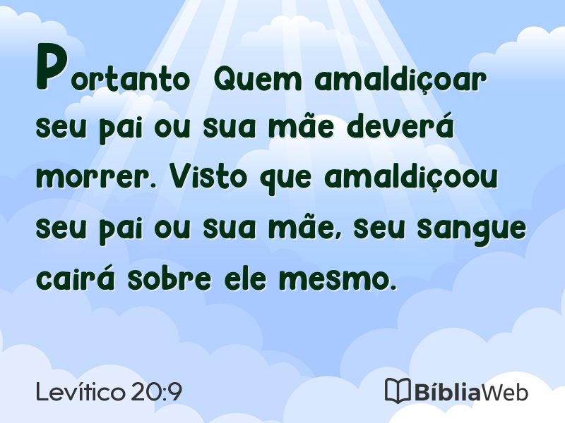 Levítico 20:9 em imagem para compartilhar