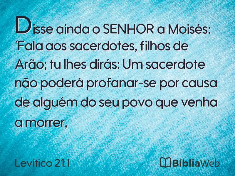 Levítico 21:1 em imagem para compartilhar