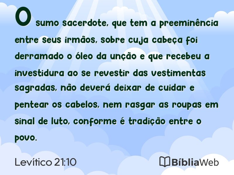 Levítico 21:10 em imagem para compartilhar