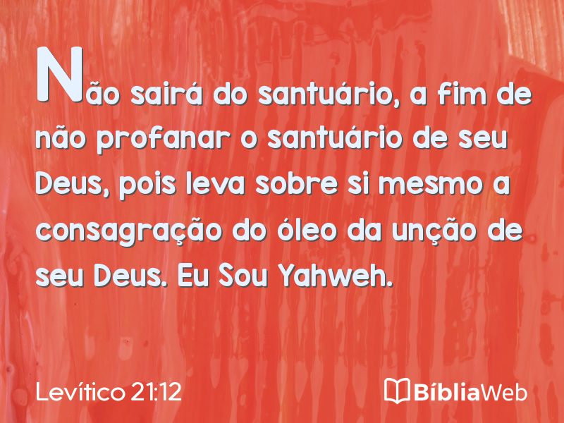 Levítico 21:12 em imagem para compartilhar