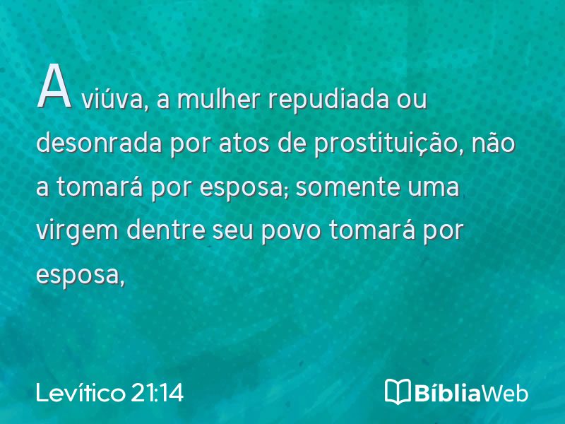Levítico 21:14 em imagem para compartilhar