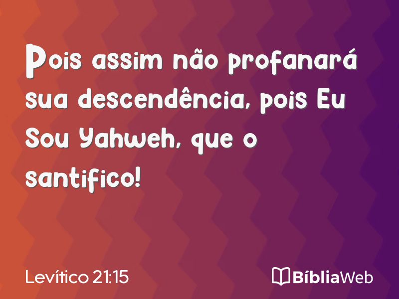 Levítico 21:15 em imagem para compartilhar